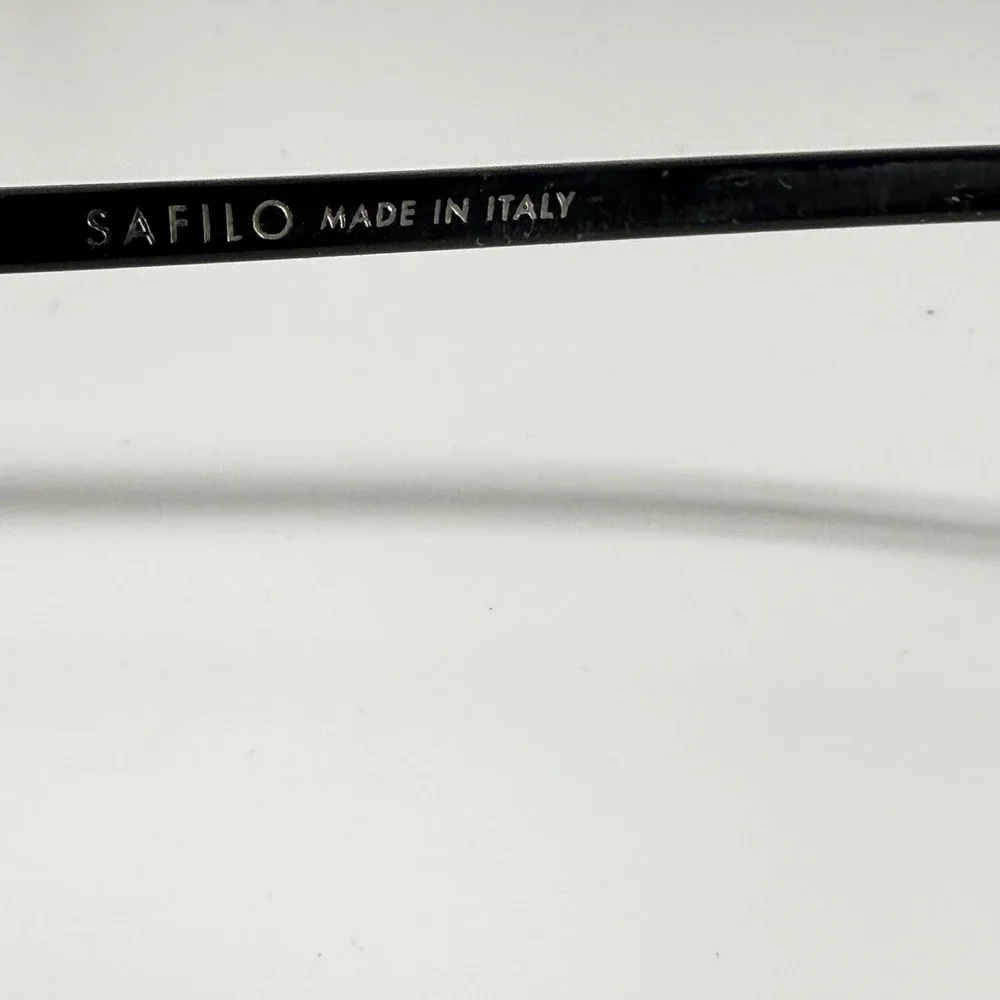 Safilo Lastra 03 WR7 Black Tortoise Rectangular Eyeglass Frames Italy 145mm